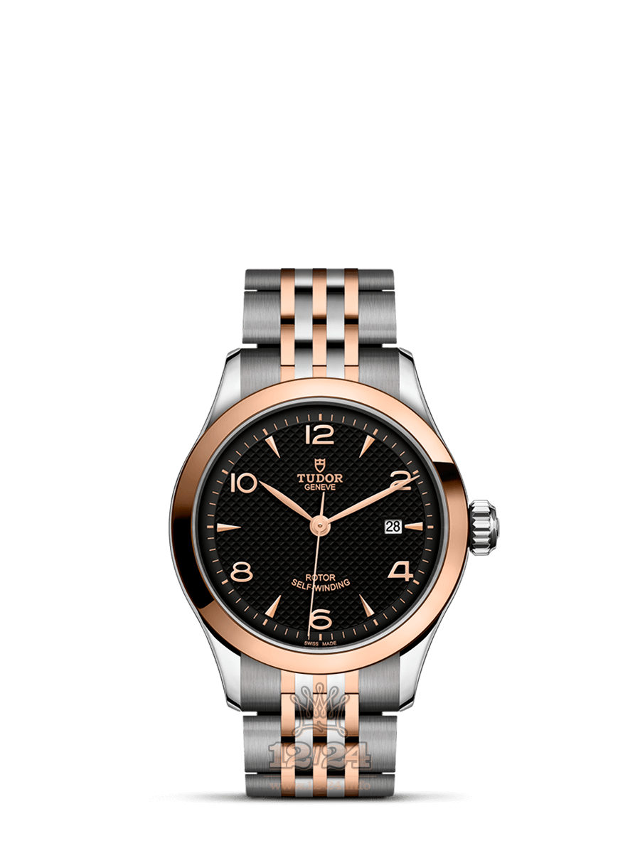 Tudor 1926 Watch m91351-0003 28 mm Steel / Pink gold Case Black Dial