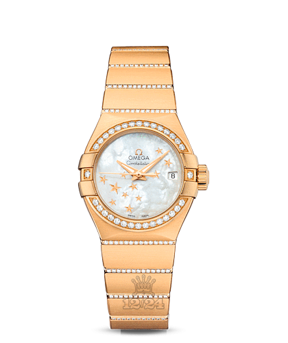 Omega Constellation Watch 123.55.27.20.05.002 27 mm Yellow gold Case White Dial