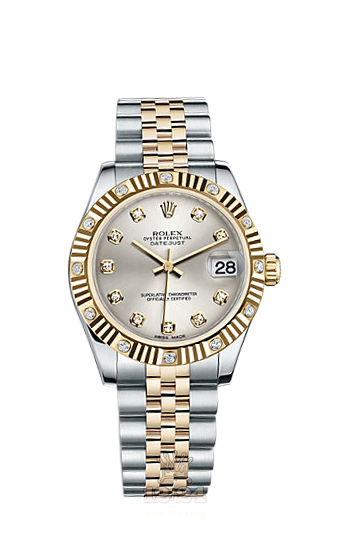 Rolex Datejust Watch 178313-0027 31 mm Steel / Yellow gold Case Silver Dial