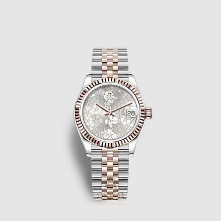 Rolex Datejust Watch 278271-0032 31 mm Stainless steel Pink gold Case Gray Silver Painted Dial