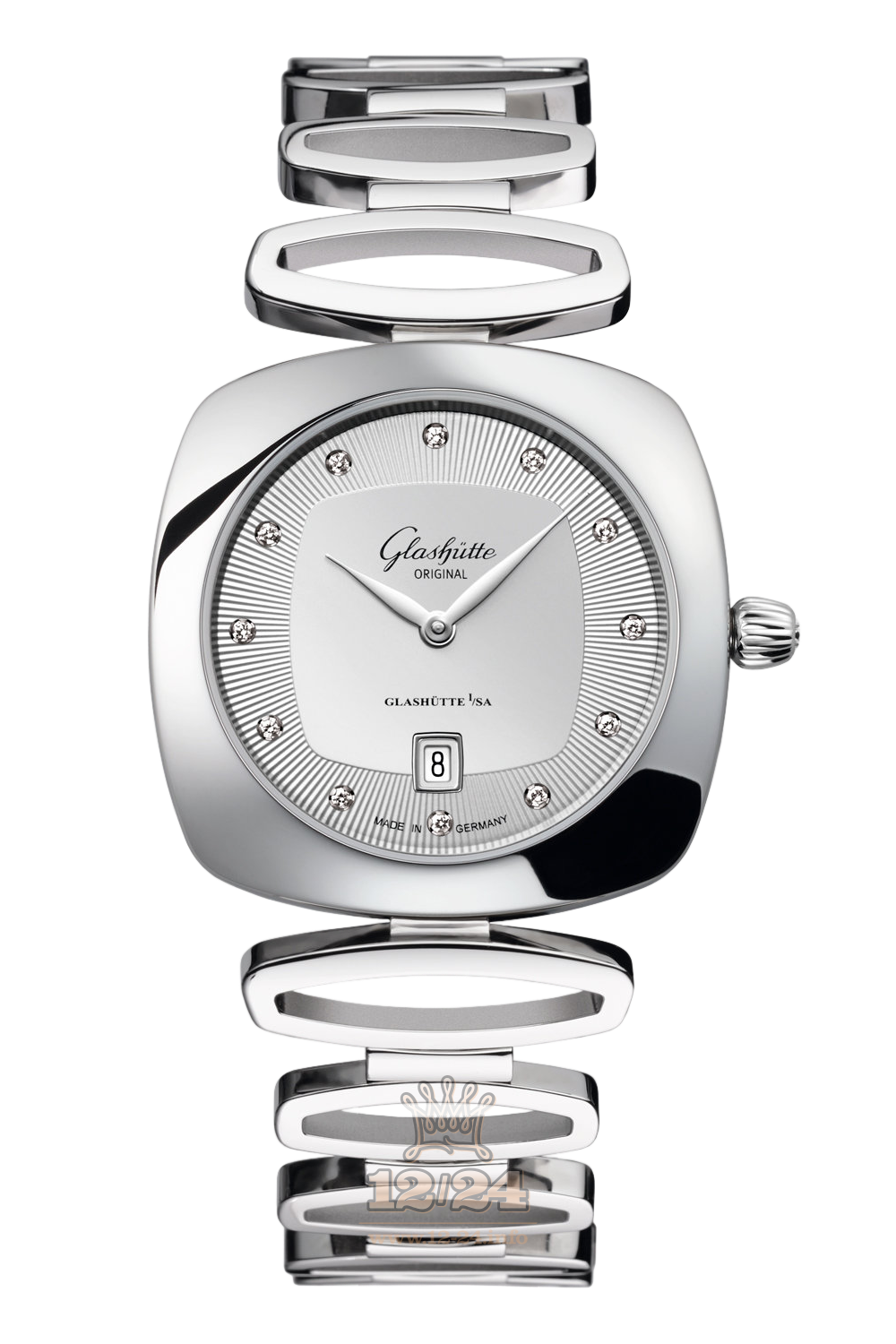 Glashutte Ladies Watch 1-03-01-10-12-14 31 mm Stainless steel Case Silver Dial