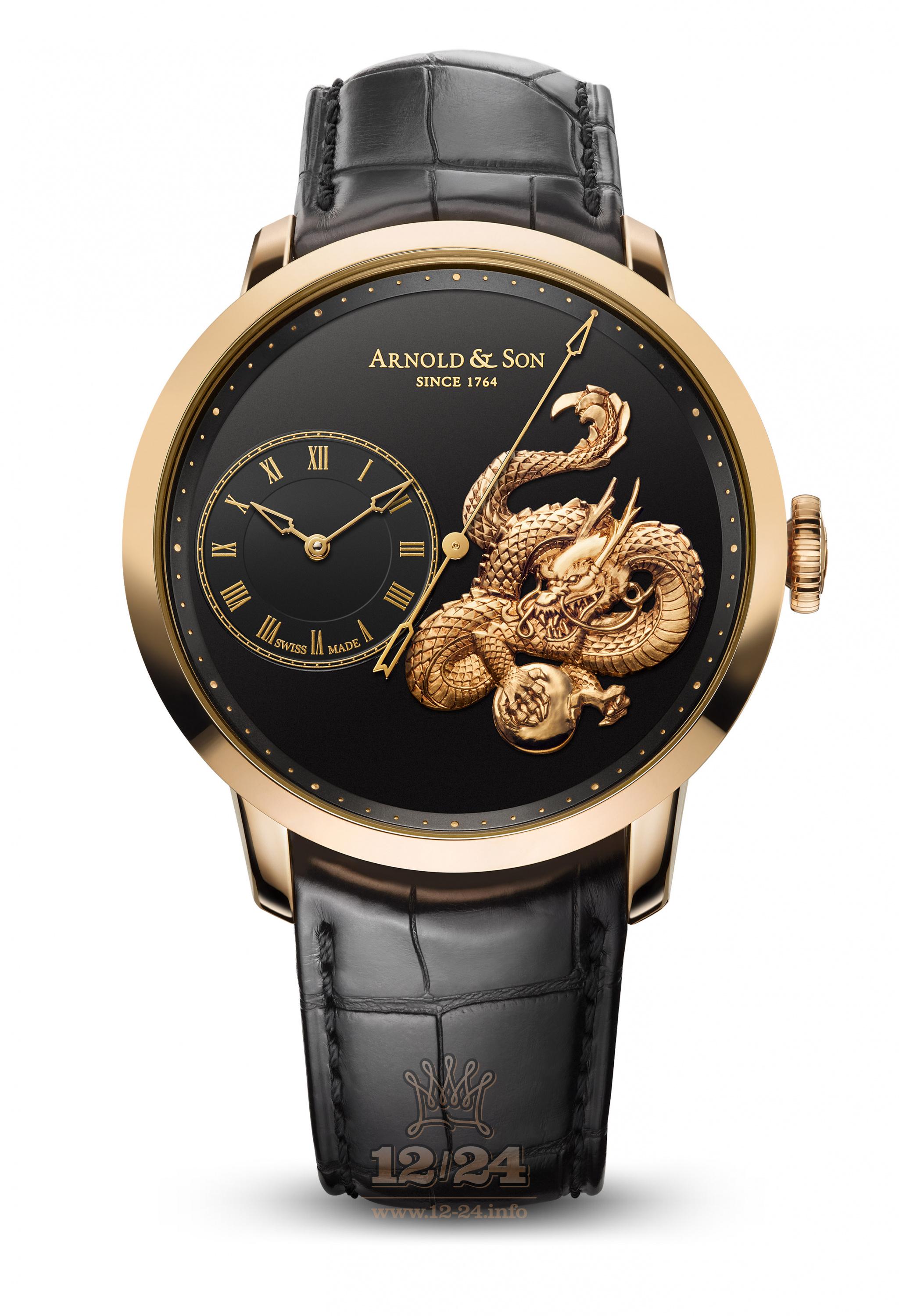 Arnold Son Instrument Collection Watch 1ARAP.B04A.C120P 44 mm Pink gold Case Black Dial
