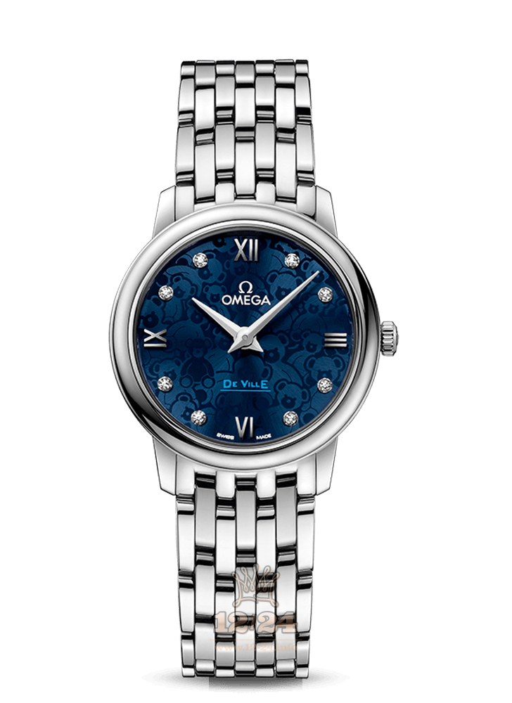 Omega Prestige Watch 424.10.27.60.53.003 27 mm Stainless steel Case Dark blue Dial