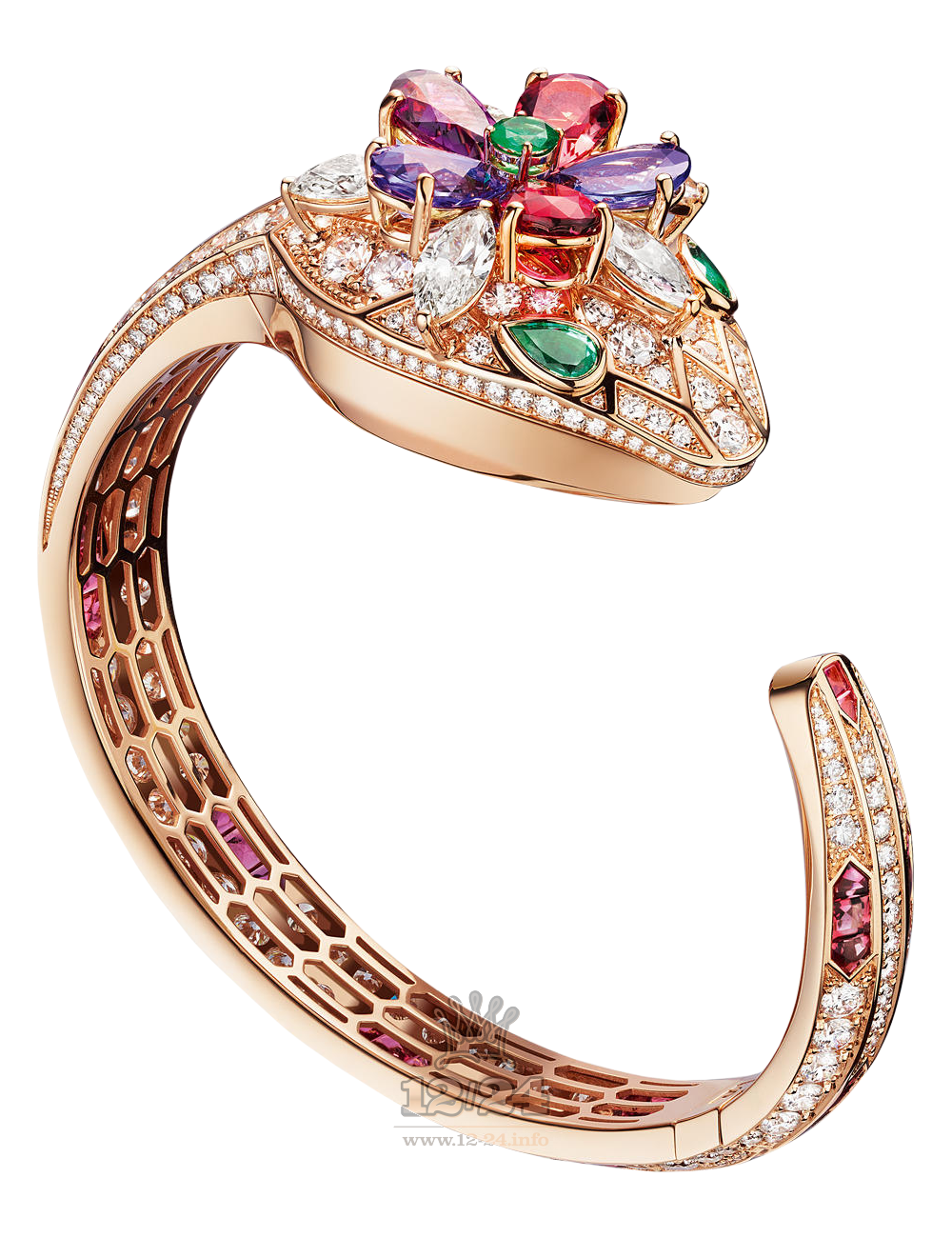 Bvlgari Serpenti Watch 102829 SPW36 36 mm Pink gold Case Golden Pink Dial