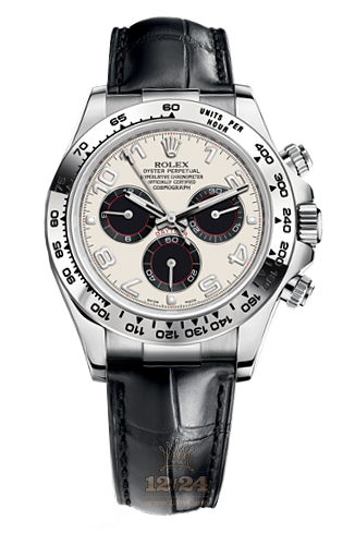 Rolex Cosmograph Daytona Watch 116519-0169 40 mm White gold Case White Black Dial