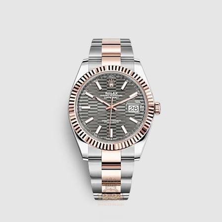 Rolex Datejust Watch 126331-0019 41 mm Stainless steel Pink gold Case Gray Dial