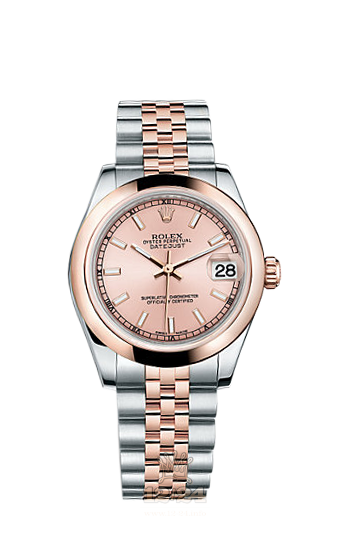 Rolex Datejust Watch 178241-0005 31 mm Steel / Pink gold Case Pink Dial