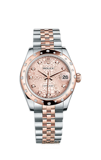 Rolex Lady-Datejust Watch 178341-0047 31 mm Steel / Pink gold Case Pink Dial