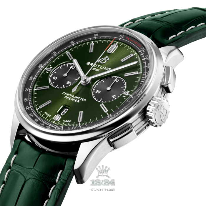 Breitling Premier Watch AB0118221L1P1 42 mm Stainless steel Case Green Dial