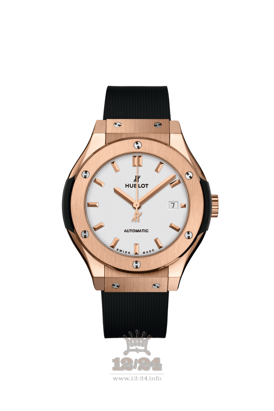 Hublot Classic Fusion Watch 582.OX.2610.RX 33 mm Pink gold Case White Dial