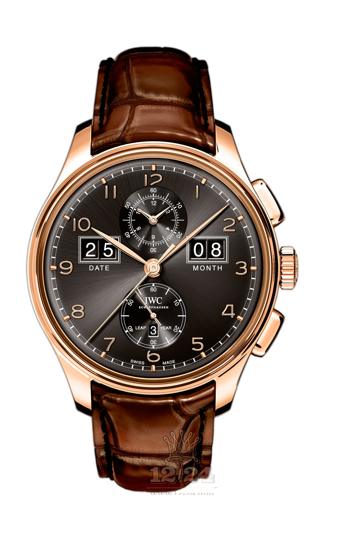 IWC Portugieser Watch IW397202 45 mm Pink gold Case Black Dial