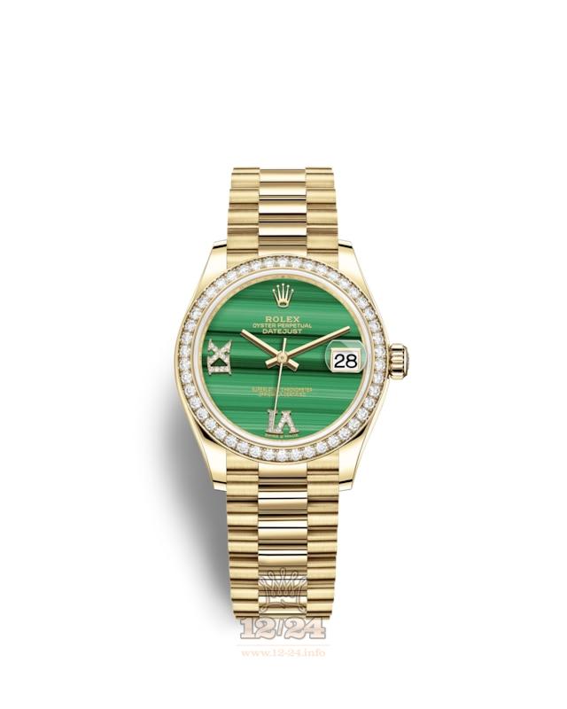 Rolex Datejust Watch 278288rbr-0004 31 mm Yellow gold Case Green Dial