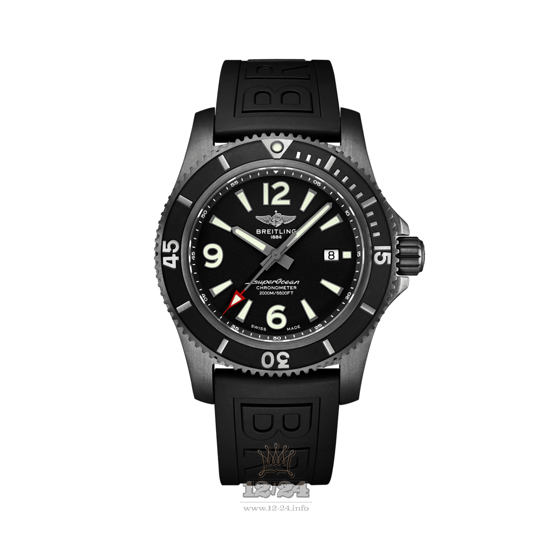 Breitling Superocean Watch M17368B71B1S1 46 mm Stainless steel DLC coating Case Black Dial
