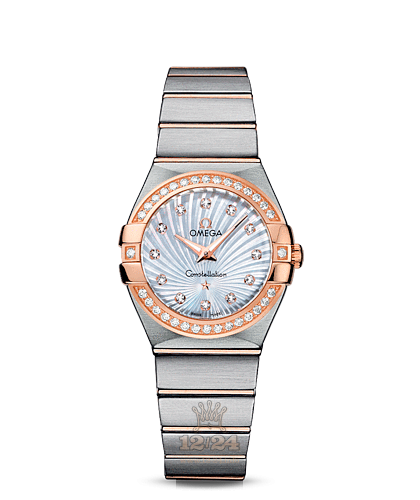 Omega Constellation Watch 123.25.27.60.55.002 27 mm Steel / Pink gold Case White Dial