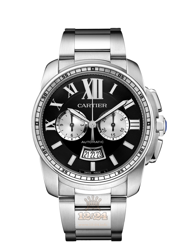 Cartier Calibre de Cartier Watch W7100061 42 mm Stainless steel Case Black Dial