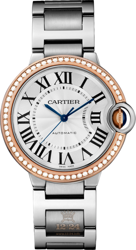 Cartier Ballon Bleu de Cartier Watch WE902081 36 mm Steel / Pink gold Case Silver Dial