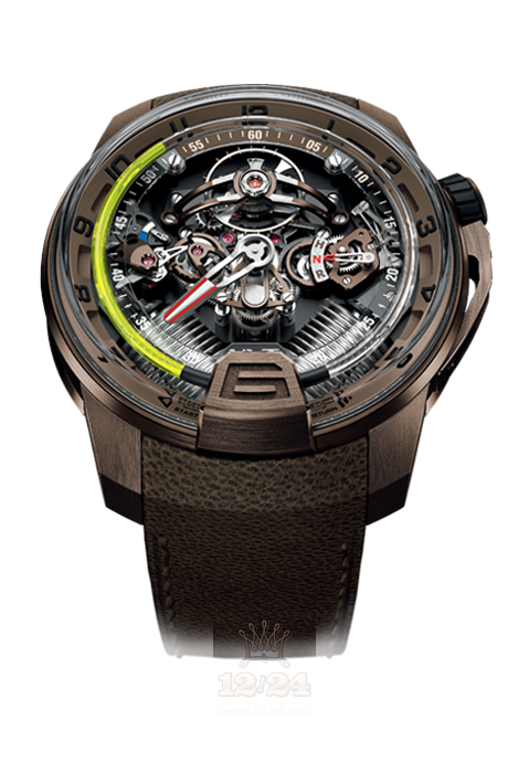 HYT H2 Watch 248-tb-00-rf-mm 49 mm Titanium Bronze PVD coating Case