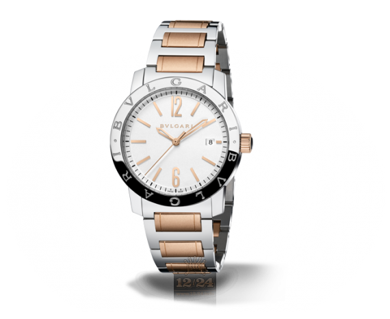 Bvlgari Bvlgari Bvlgari Watch 102108 BB39WSPGD 39 mm Steel / Pink gold Case Silver Dial