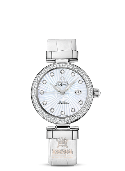 Omega Ladymatic Watch 425.38.34.20.55.001 34 mm Stainless steel Ceramics Case White Dial