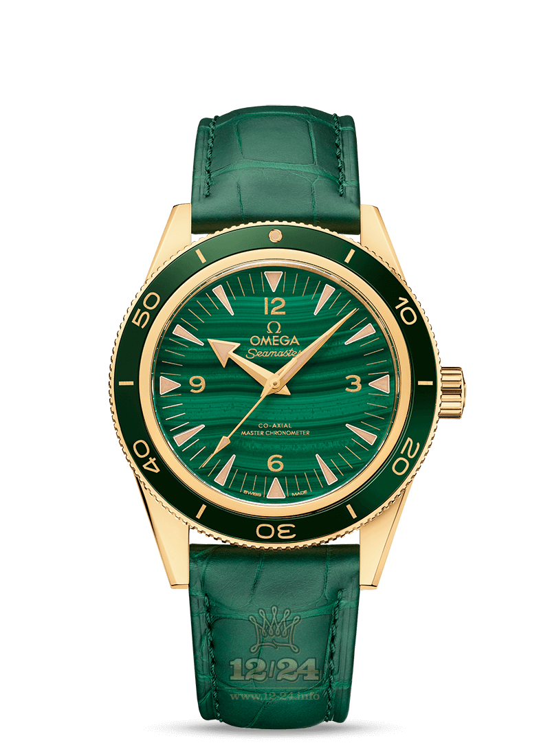 Omega Seamaster Watch 234.63.41.21.99.001 41 mm Yellow gold Case Green Dial