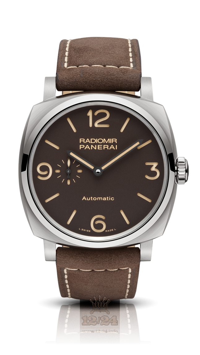 Panerai Radiomir 1940 Watch PAM00619 45 mm Titanium Case Brown (chocolate) Dial