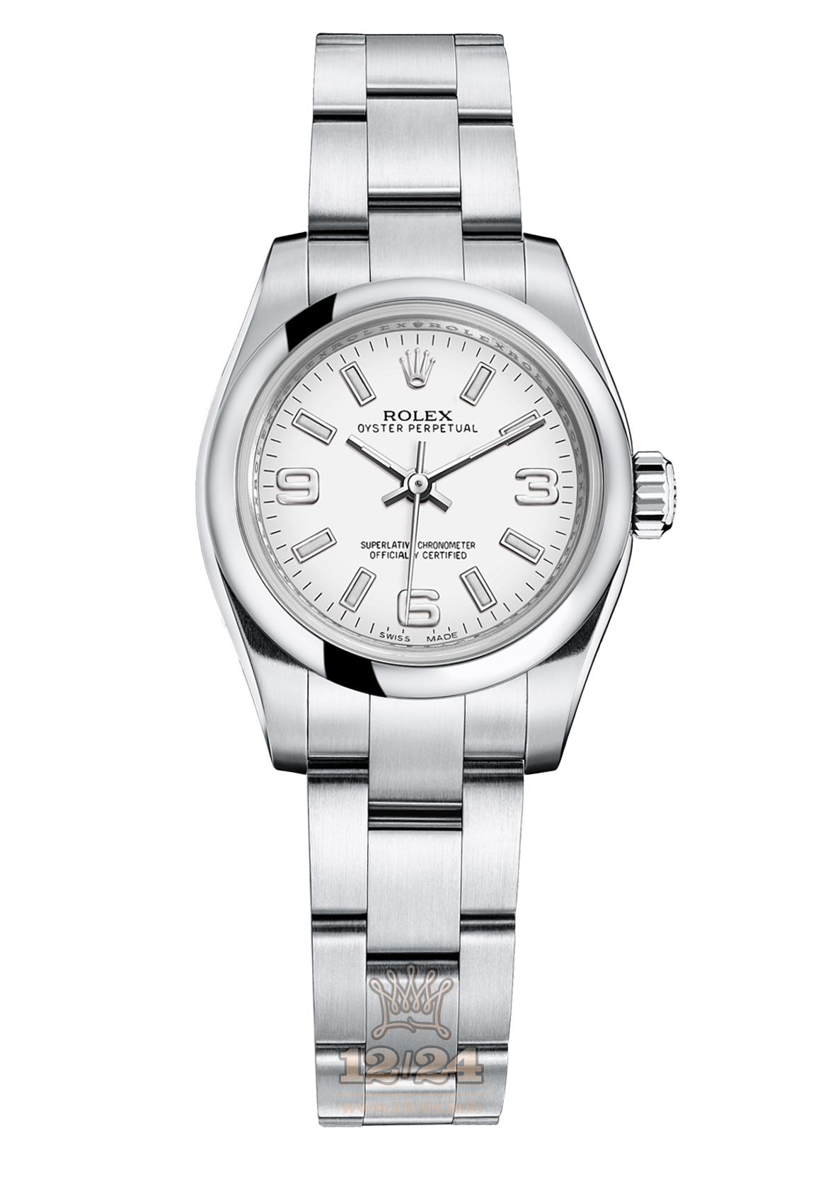Rolex Oyster Perpetual Watch 176200-0011 26 mm Stainless steel Case White Dial