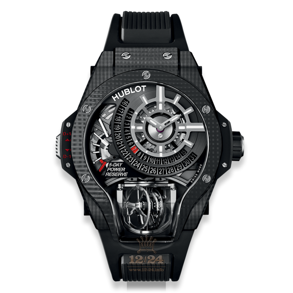 Hublot MP Collection Watch 909.QD.1120.RX 49 mm Carbon Case Black Silver Dial