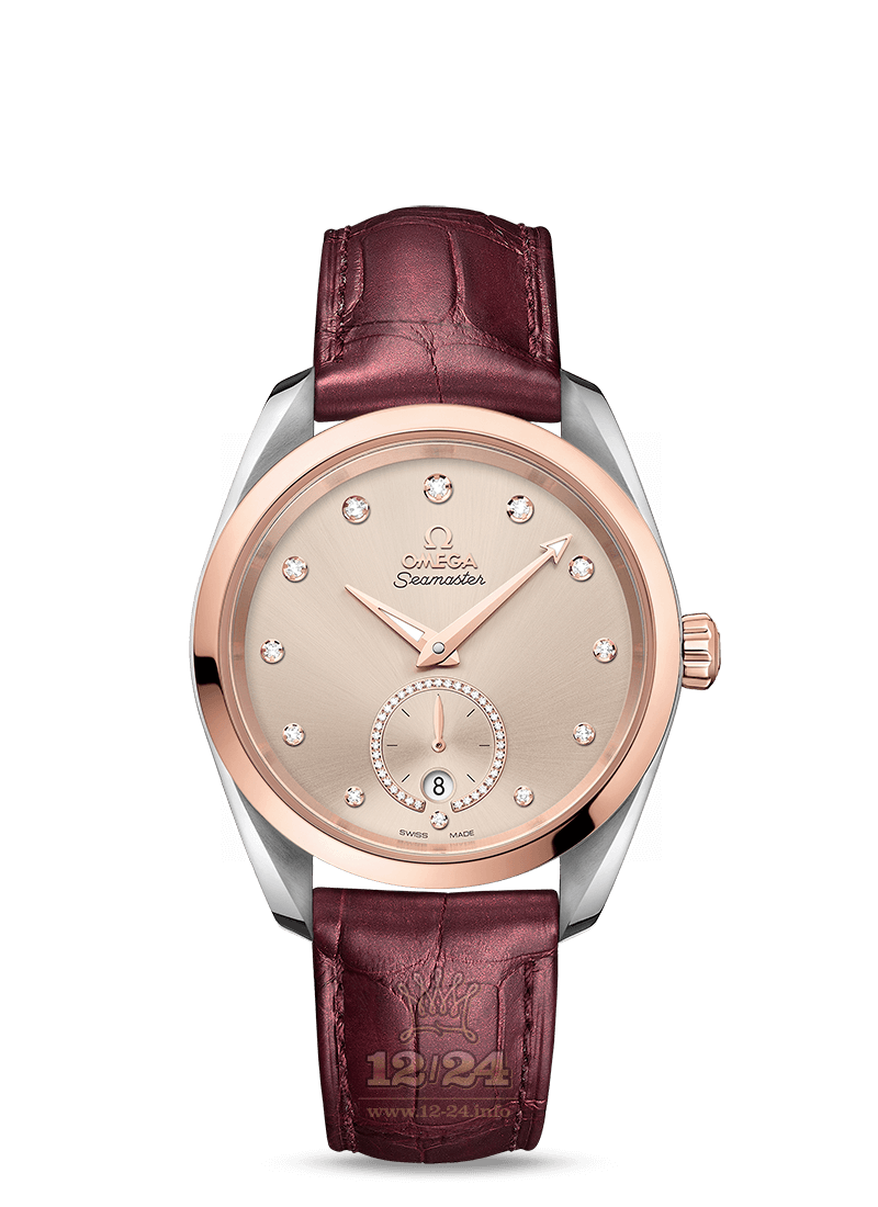 Omega Seamaster Watch 220.23.38.20.59.001 38 mm Stainless steel Pink gold Case Golden Dial