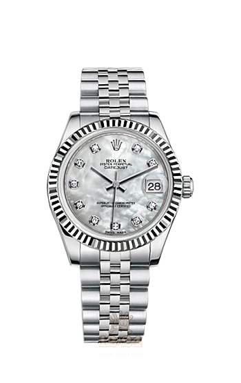 Rolex Datejust Watch 178274-0042 31 mm Steel / White gold Case White Dial