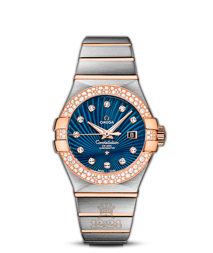 Omega Constellation Watch 123.25.31.20.53.001 31 mm Steel / Pink gold Case Dark blue Dial