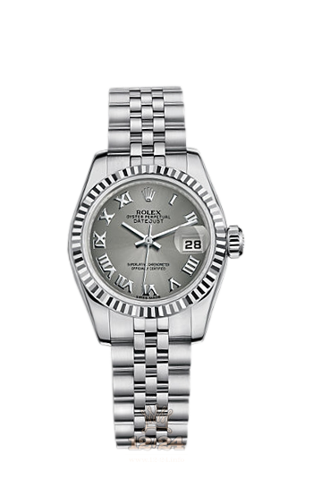 Rolex Lady-Datejust Watch 179174-0091 26 mm Steel / White gold Case Gray Dial