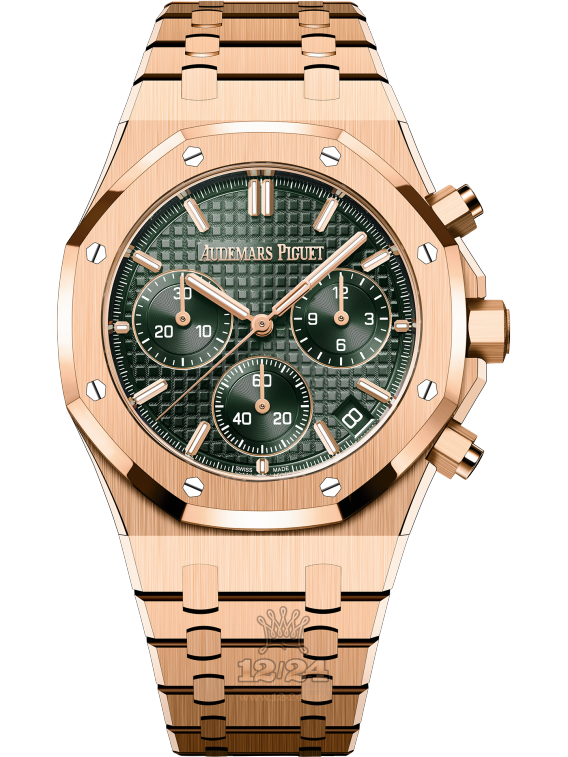 Audemars Piguet Royal Oak Watch 26240OR.OO.1320OR.04 41 mm Pink gold Case Green Dial