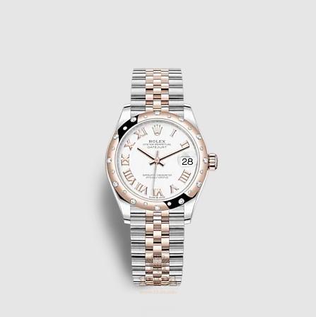 Rolex Datejust Watch 278341rbr-0002 31 mm Stainless steel Pink gold Case White Dial