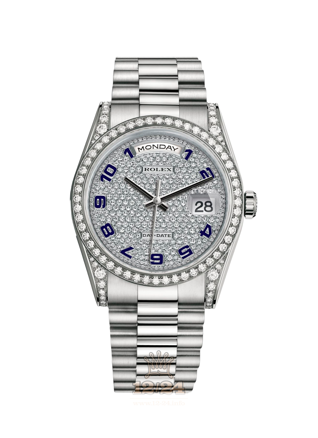 Rolex Day-Date Watch 118389-0017 36 mm White gold Case Silver Dial