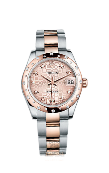 Rolex Lady-Datejust Watch 178341-0035 31 mm Steel / Pink gold Case Pink Dial