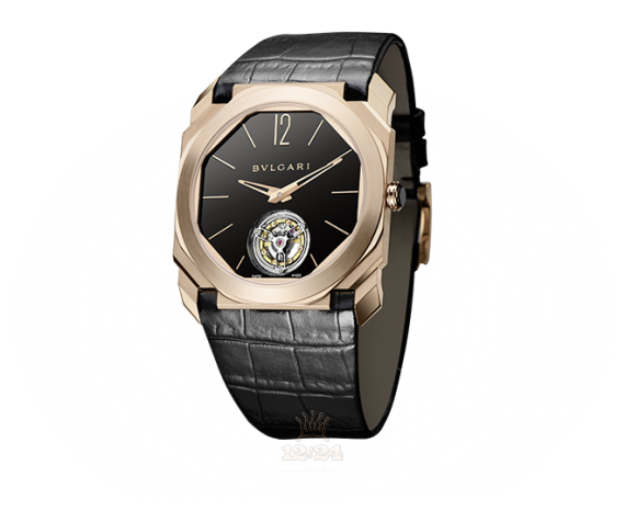 Bvlgari Octo Watch 102346 BGOP40BGLTBXT 40 mm Pink gold Case Black Dial