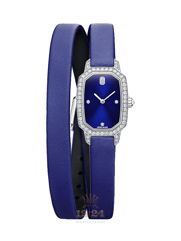 Harry Winston Emerald Collection Watch EMEQHM18WW001 18 mm White gold Case Dark blue Dial