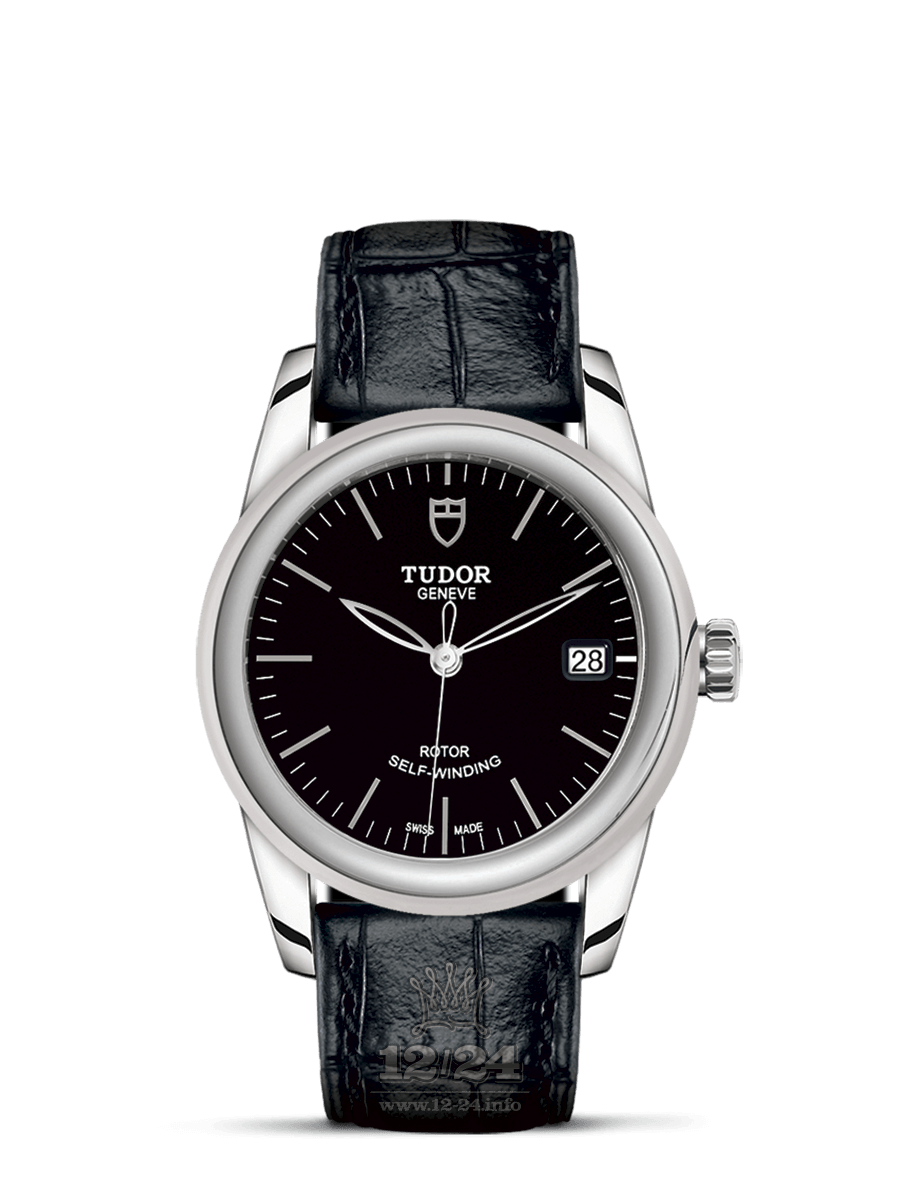 Tudor Glamour Watch M55000-0068 36 mm Stainless steel Case Black Dial