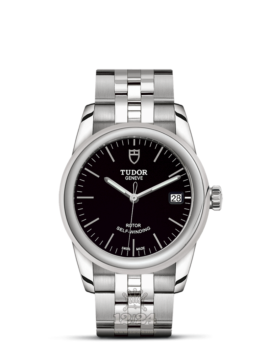 Tudor Glamour Watch M55000-0007 36 mm Stainless steel Case Black Dial