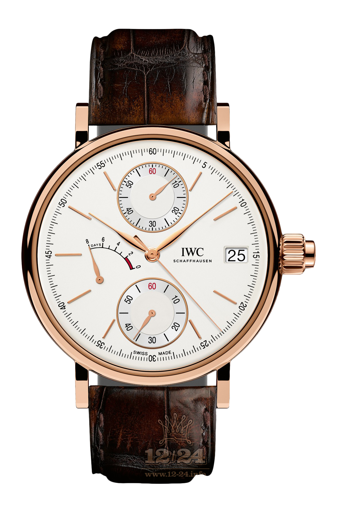 IWC Portofino Watch IW515104 45 mm Pink gold Case Silver Dial