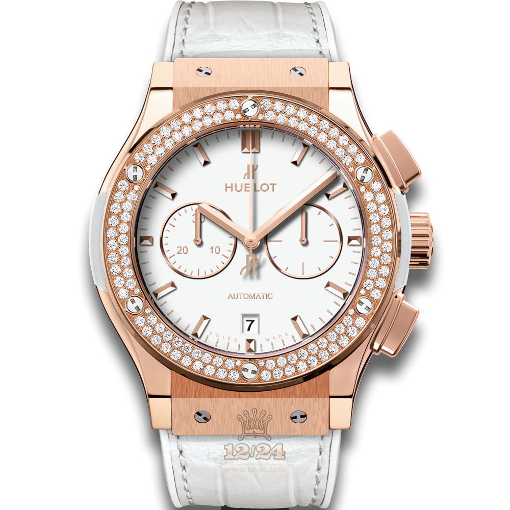 Hublot Classic Fusion Watch 541.OE.2080.LR.1104 42 mm Red gold Case White Dial