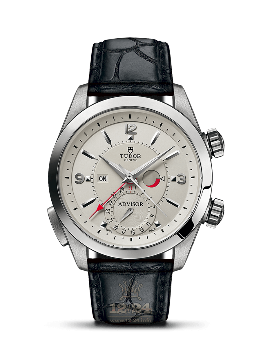 Tudor Advisor Watch M79620T-0011 42 mm Stainless steel Titanium Case Silver Dial