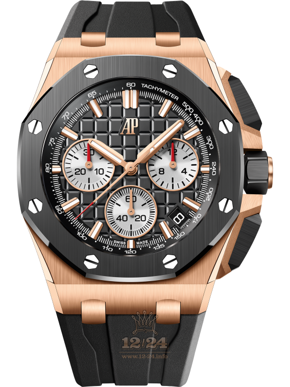 Audemars Piguet Royal Oak Offshore Watch 26420RO.OO.A002CA.01 43 mm Pink gold Ceramics Case Black Dial