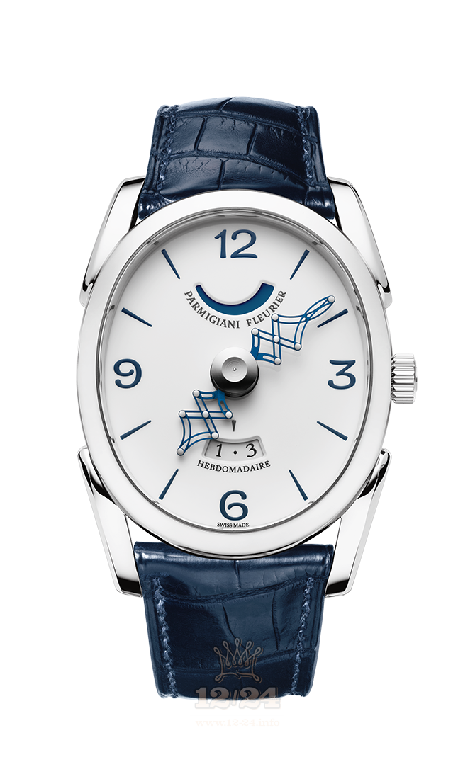 Parmigiani Fleurier Ovale Watch PFH775-1205401-HA3131 45 mm White gold Case White Dial