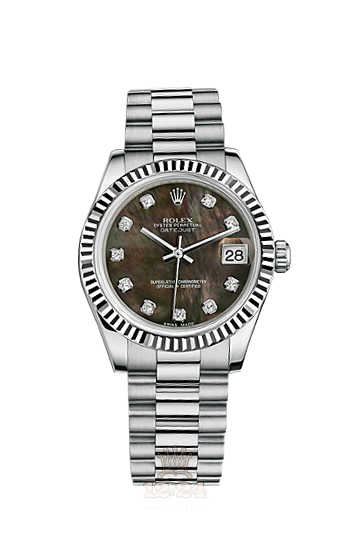 Rolex Datejust Watch 178279-0039 31 mm White gold Case Black Dial