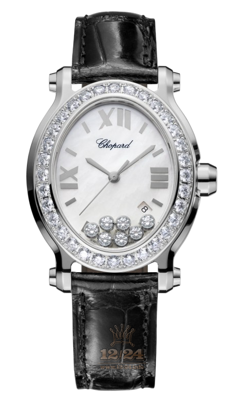 Chopard Happy Diamonds Watch 278546-3002 34 mm Stainless steel Case White Dial