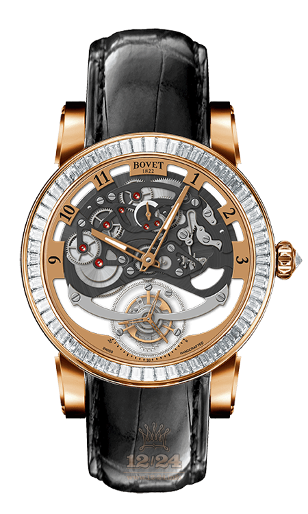 Bovet Dimier Watch R045007-SB1 45 mm Pink gold Case Black Gray Dial