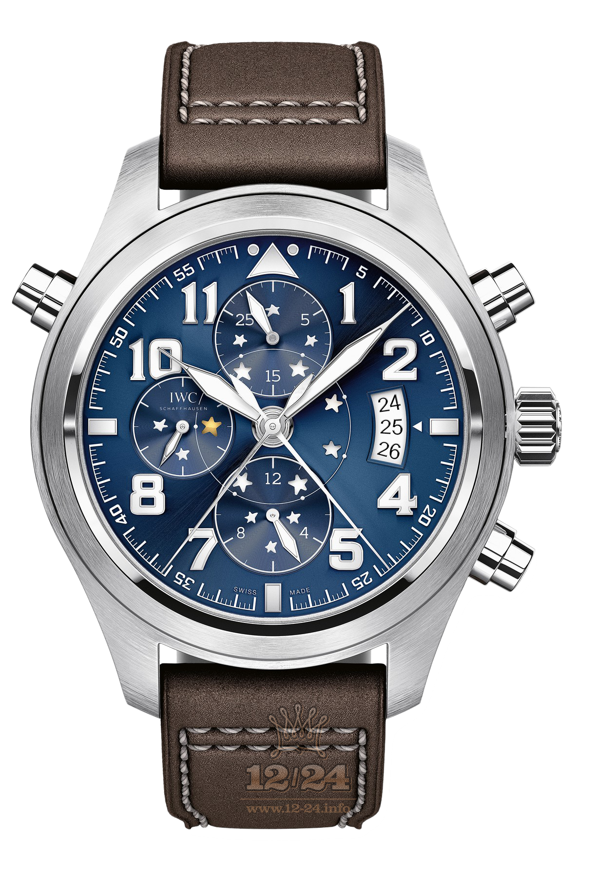 IWC Pilot s Watches Watch IW371807 44 mm Stainless steel Case Dark blue Dial