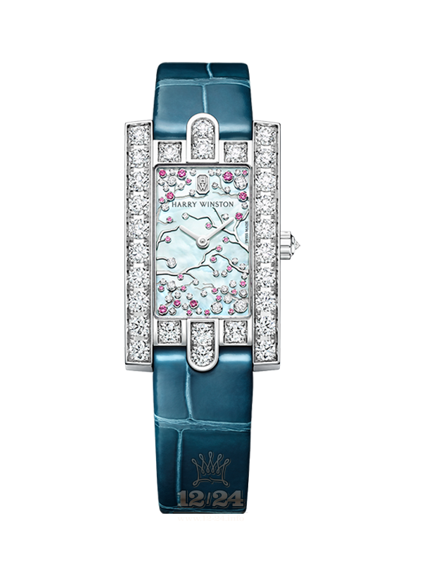 Harry Winston The Avenue Collection Watch AVEQHM21WW286 21 mm White gold Case Blue Dial