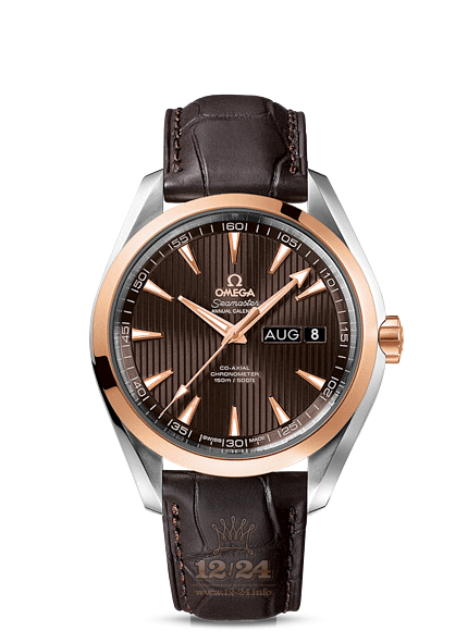Omega Aqua Terra 150 M Watch 231.23.43.22.06.002 43 mm Steel / Pink gold Case Gray Dial